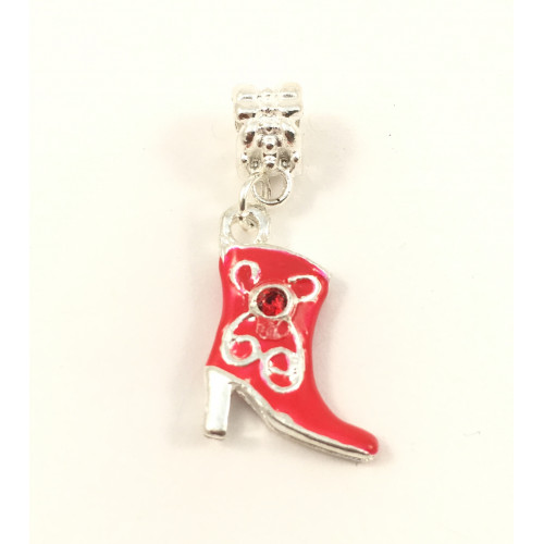 Metal red boots pendant